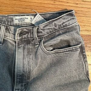 abercrombie & fitch grey jeans